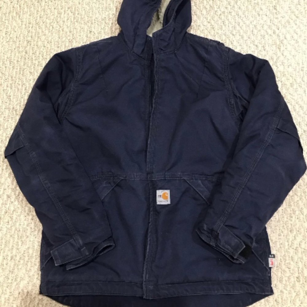 Beautiful men's navy blue Carhartt Jacket- Size Small